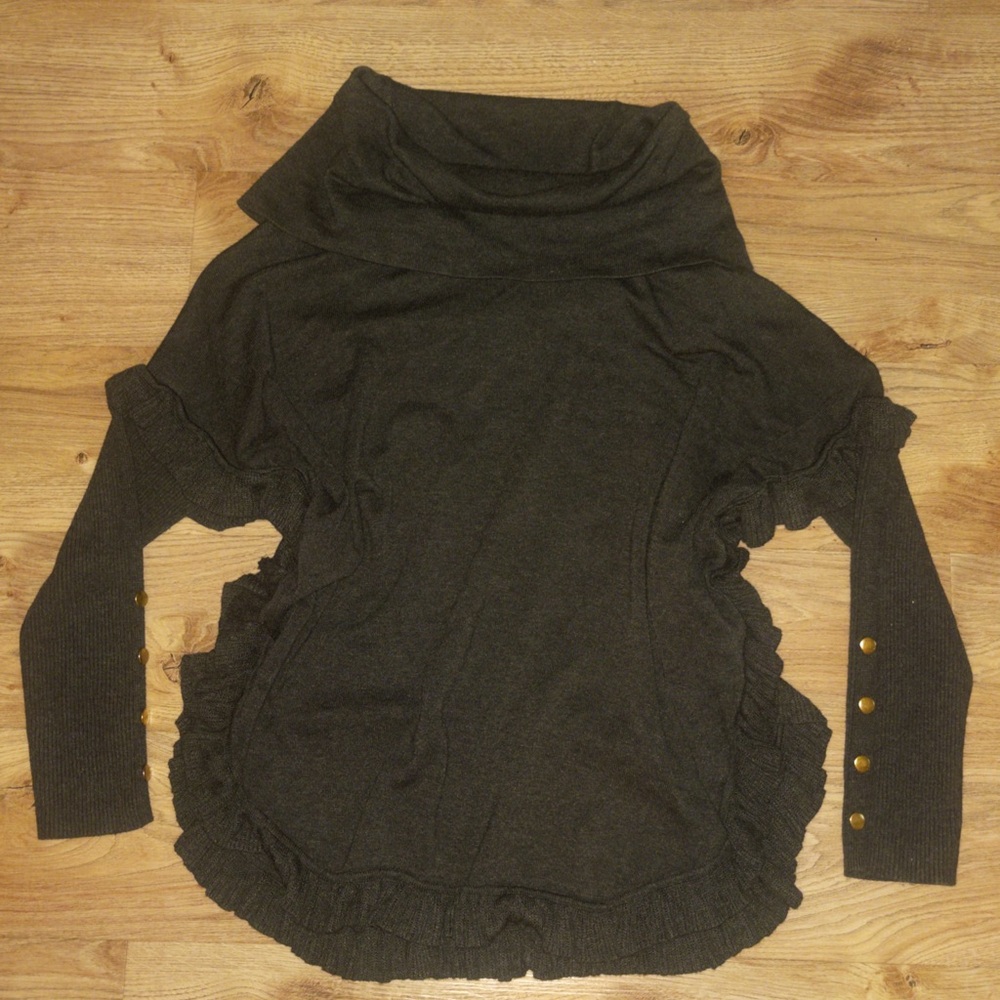 Joseph A. Dark Brown Cowl Neck Sweater